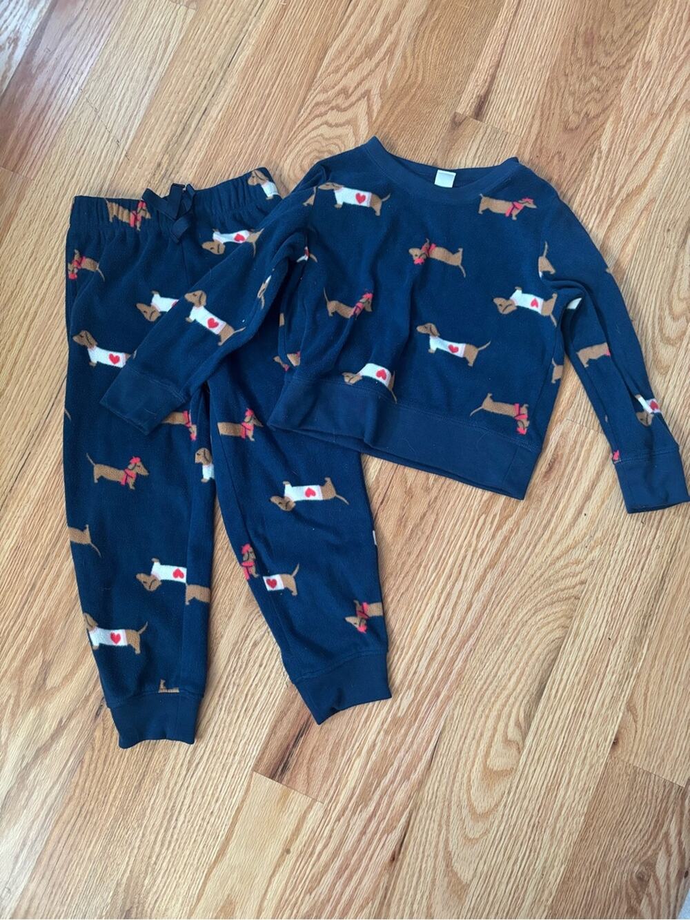 Old Navy Kids Two-Piece Dachshund Pajama Set XS